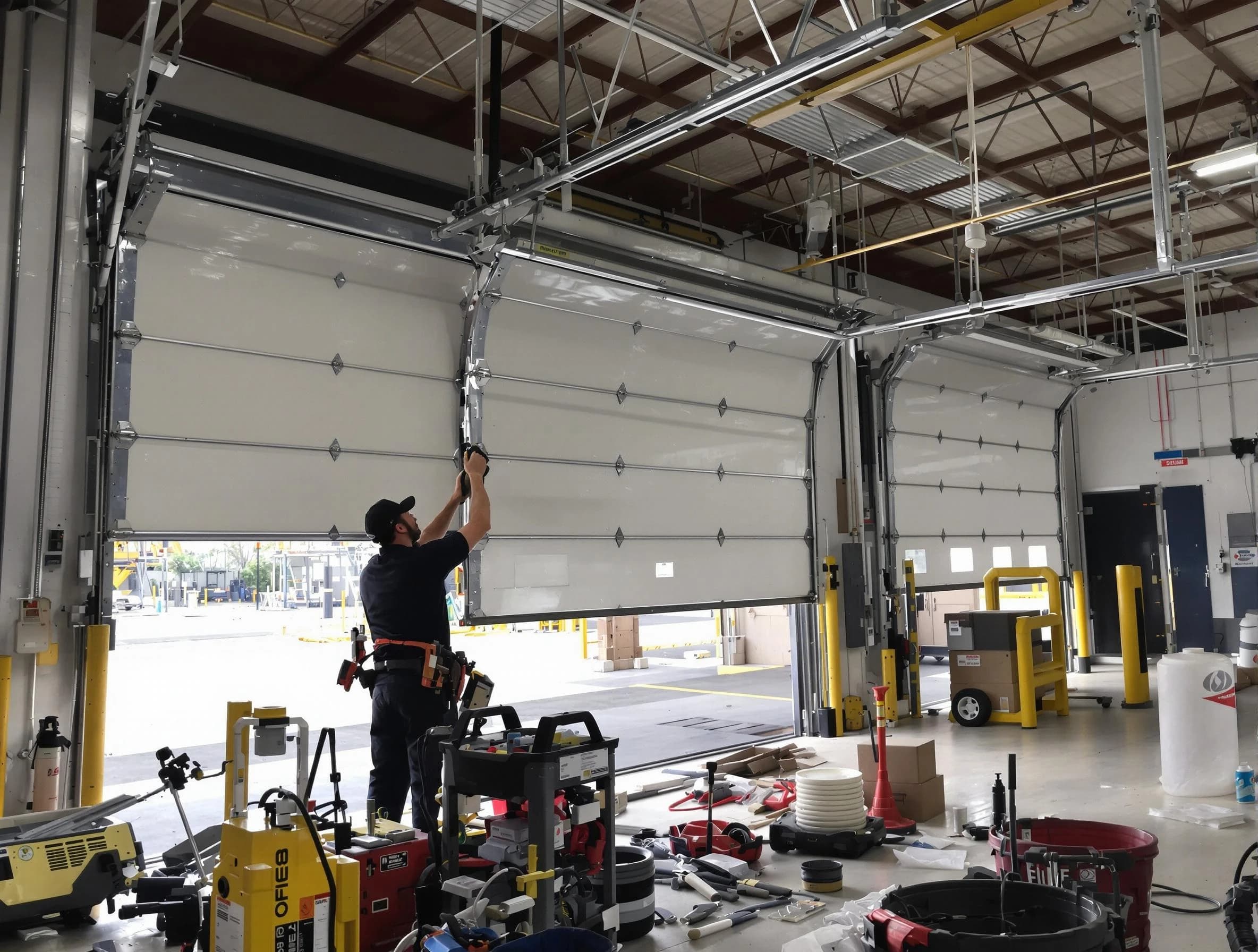 Middleborough Garage Door Repair technician performing commercial garage door repair in Middleborough