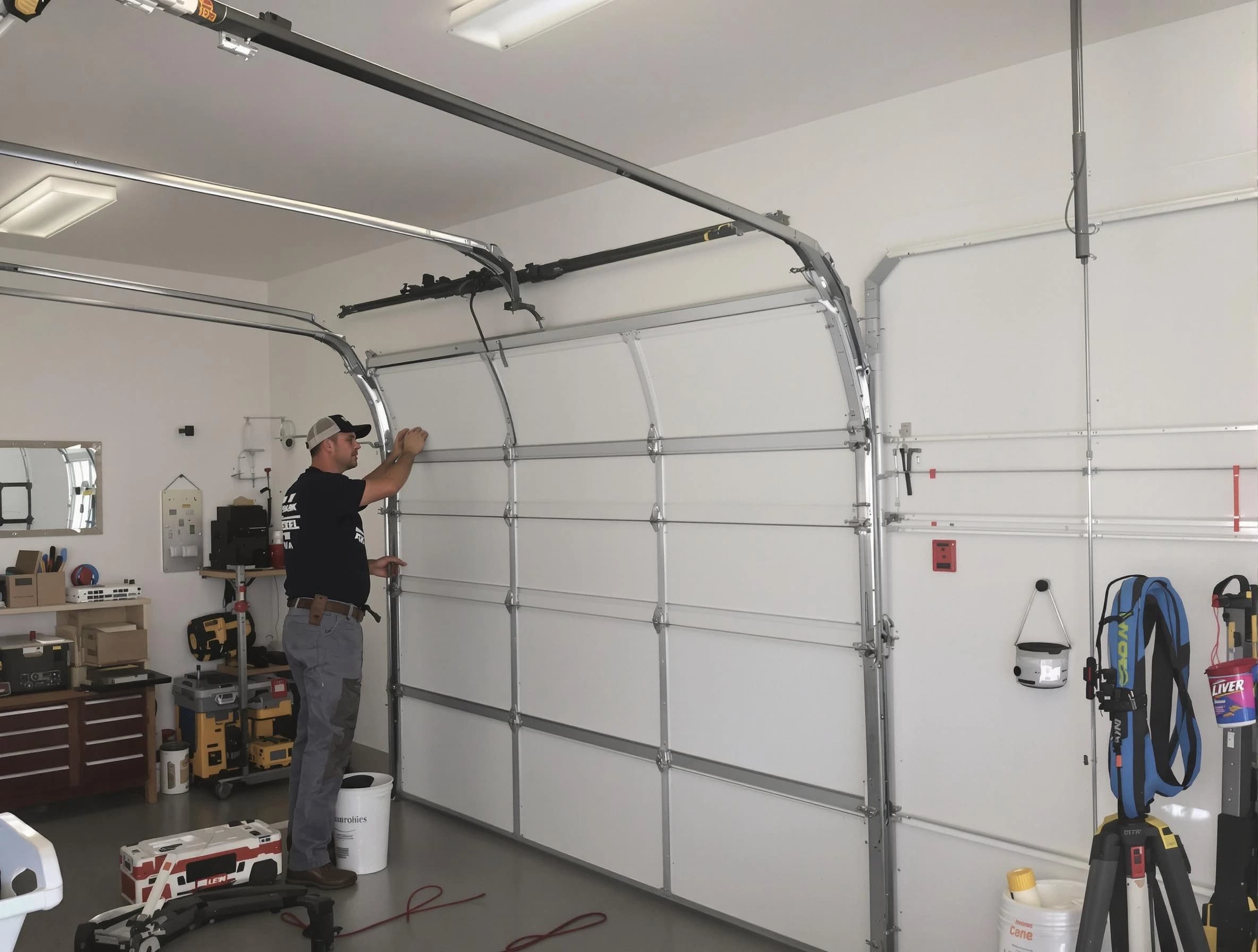 Middleborough Garage Door Repair team installing new garage door in Middleborough