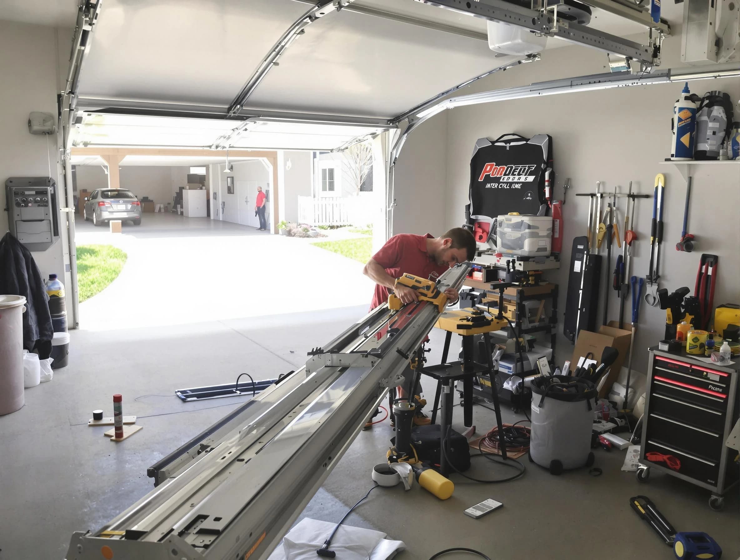 Middleborough Garage Door Repair expert performing track repair in Middleborough